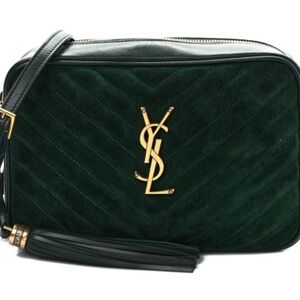 ISO Suede Calfskin Monogram Lou Camera Bag Vert Fonce